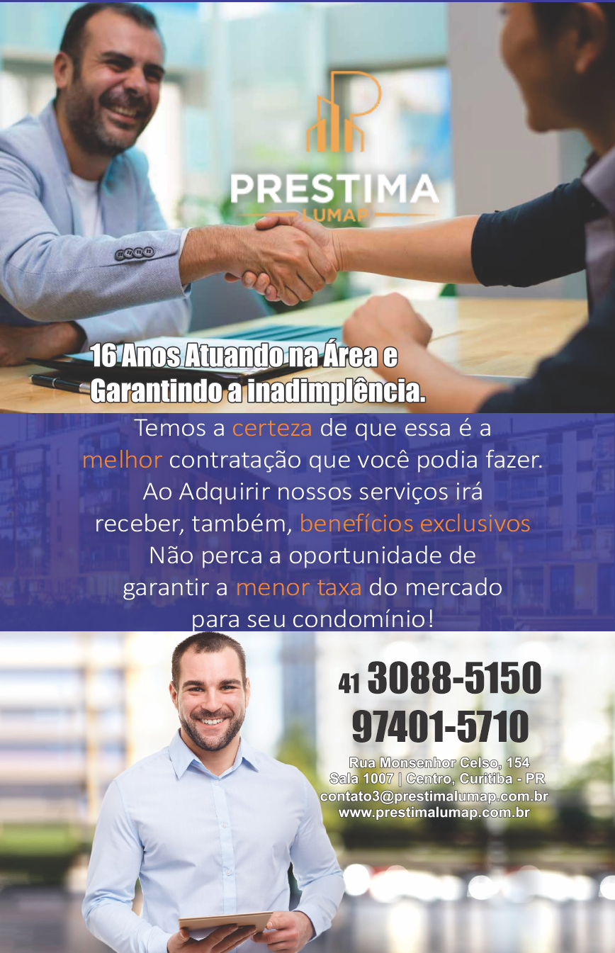 Prestima Lumap Garantidora      RUA MONSENHOR CELSO, 154, CURITIBA - PR  Fones: (41) 97401-5877 /