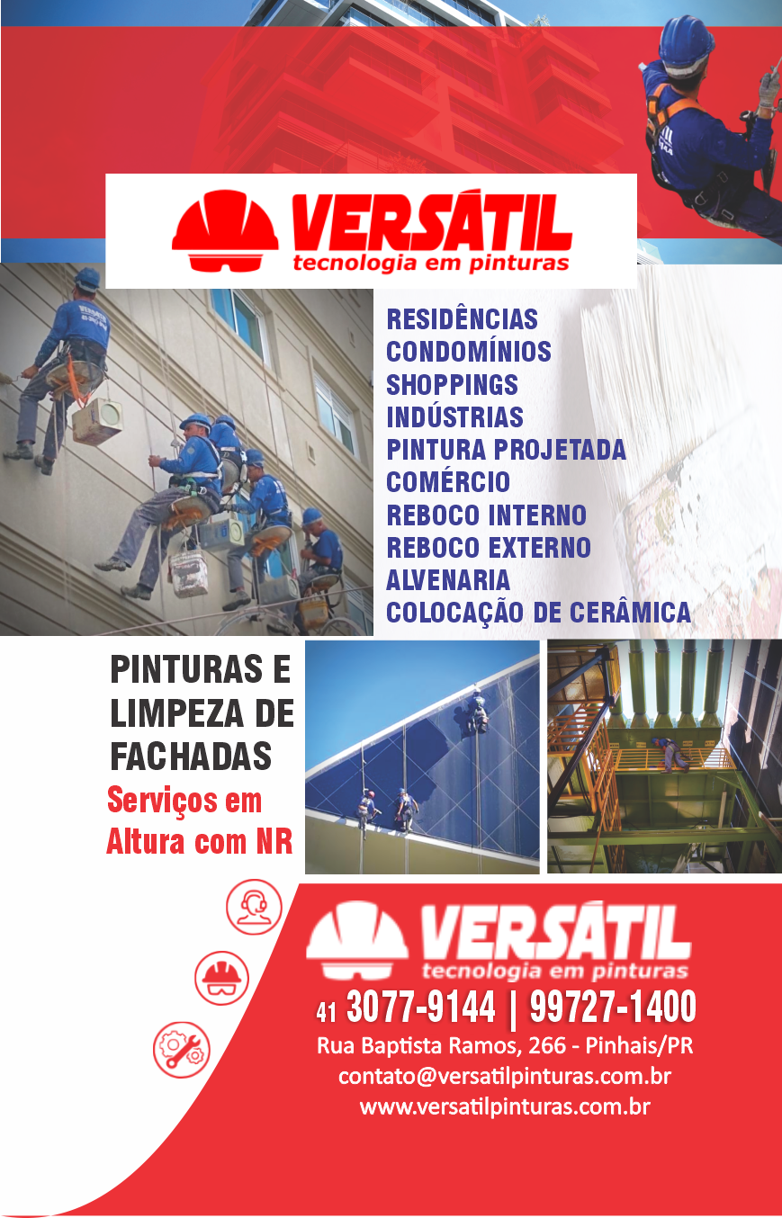 Versatil Pinturas      RUA BATISTA RAMOS, 266, PINHAIS - PR  Fones: (41)3077-9144 / (41) 97400-8669