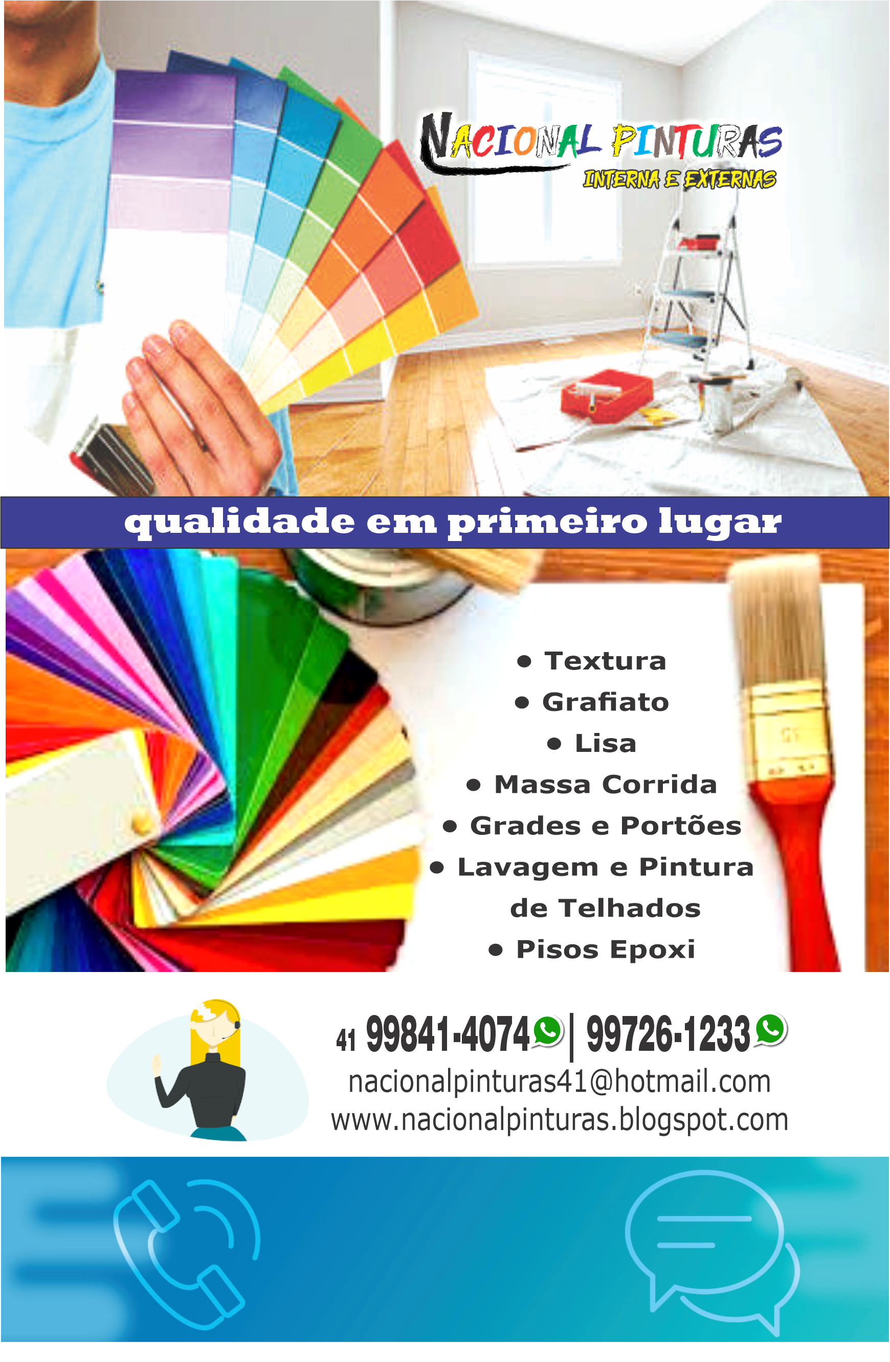 Nacional Pinturas      Fones: (41)99841-4074 / (41) 99726-1233