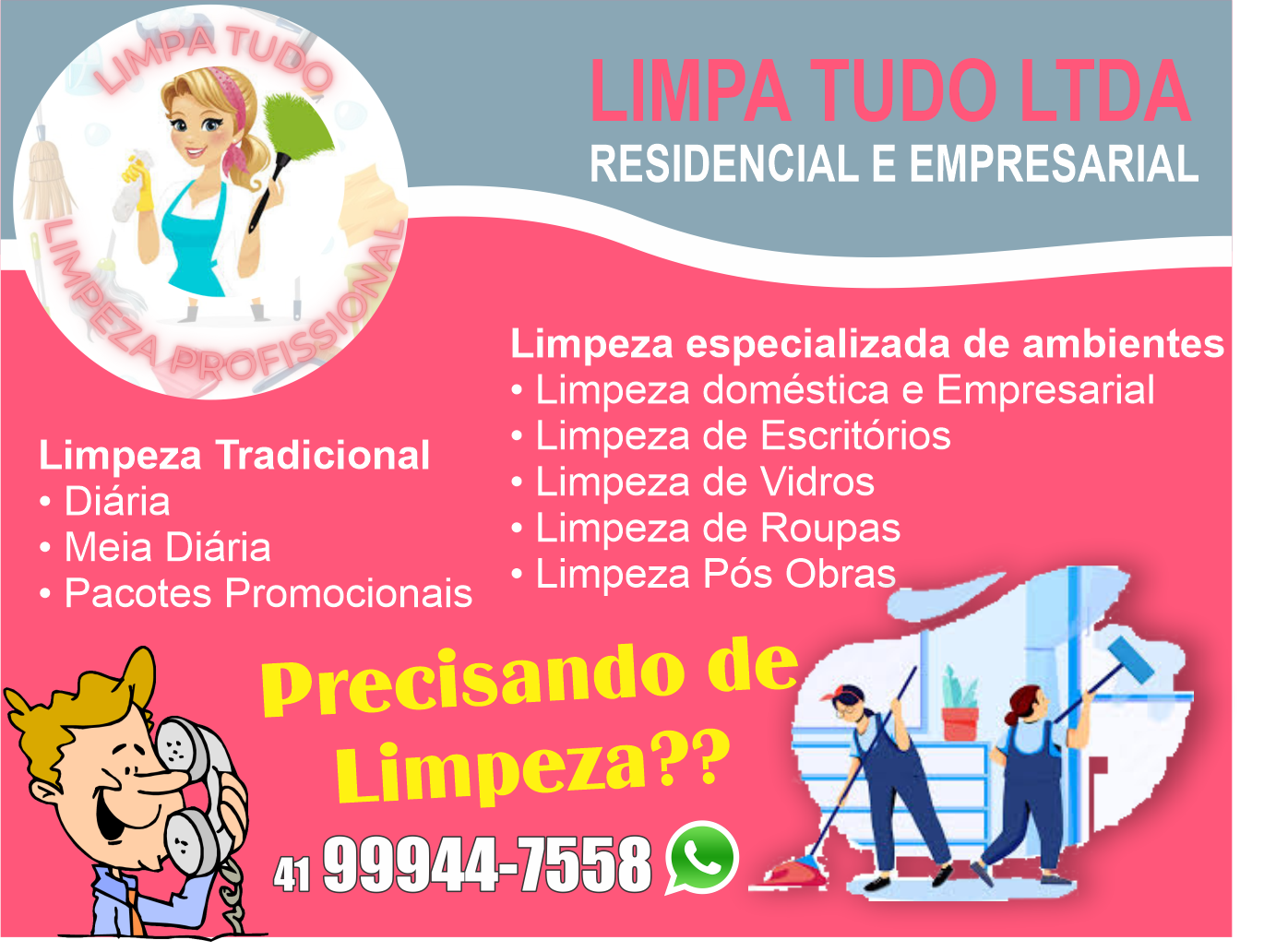 Limpa Tudo limpeza Profissional      Fones: (41)99944-7558 /